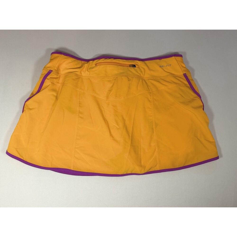Nike Womens Shorts  Skirt Medium Orange Athletic Lined Running Dri Fit Gym - Picture 10 of 10